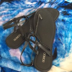 black sandals